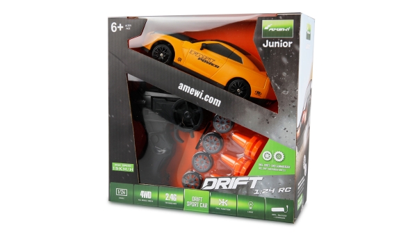 21106 Drift SPORT-CAR 1:24 4WD gelb/schwarz RTR